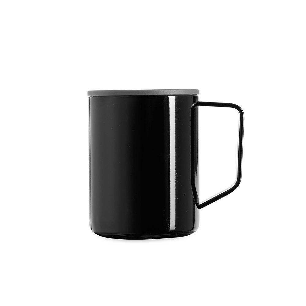 Caneca inox parede dupla 270ml DR1911 na cor Preto, brinde personalizado Sky Brindes