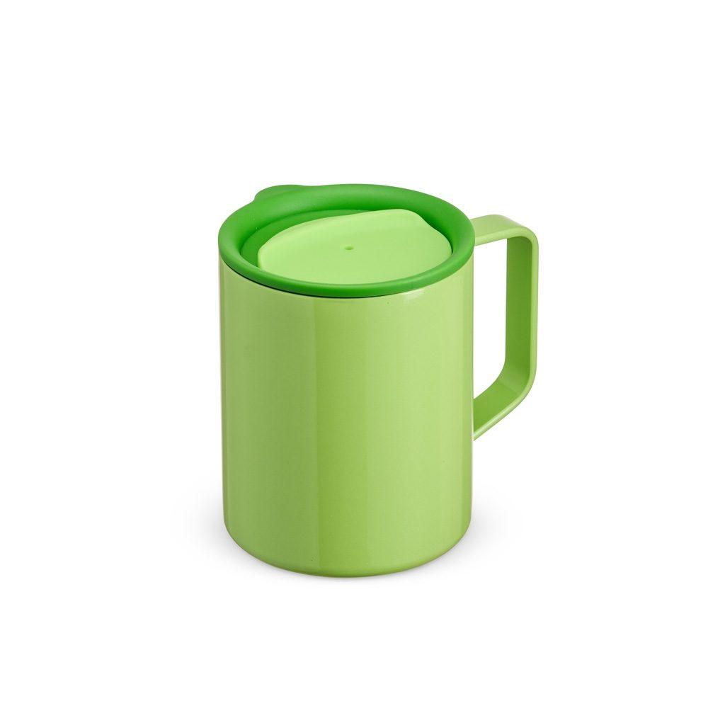 Caneca inox parede dupla 270ml DR1911 na cor Salmão, brinde personalizado Sky Brindes
