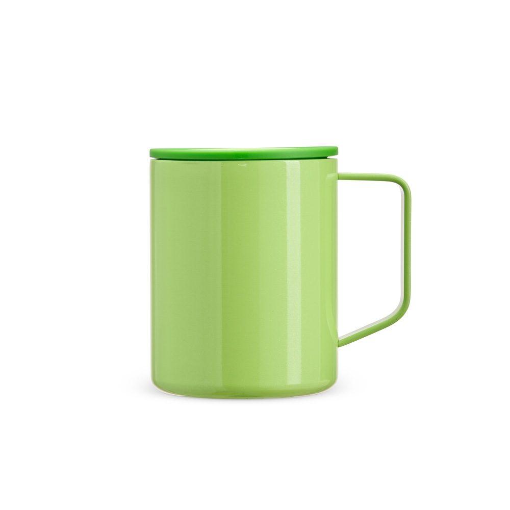 Caneca inox parede dupla 270ml DR1911 na cor Salmão, brinde personalizado Sky Brindes