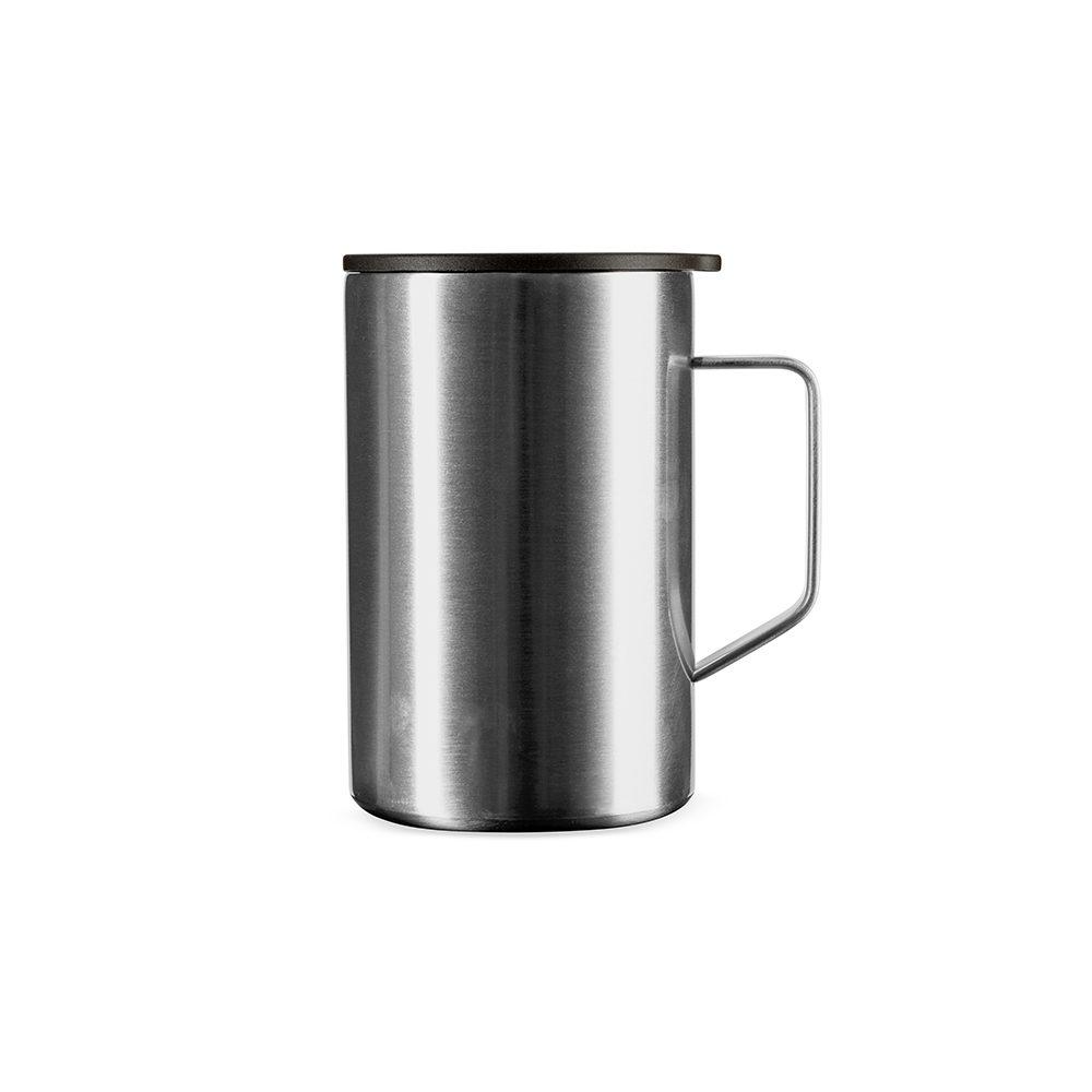Caneca inox parede dupla 350ml DR1912 na cor Prata, brinde personalizado Sky Brindes