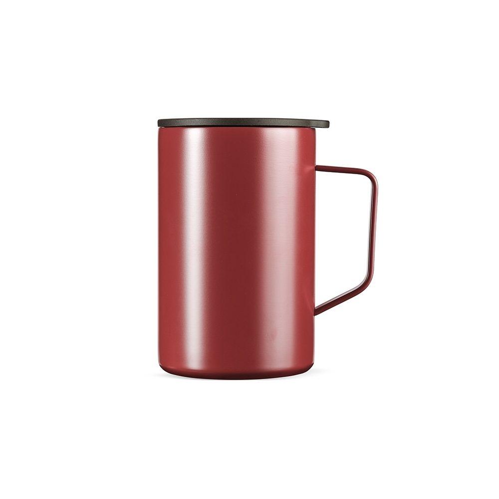 Caneca inox parede dupla 350ml DR1912 na cor Vermelho e inox, brinde personalizado Sky Brindes