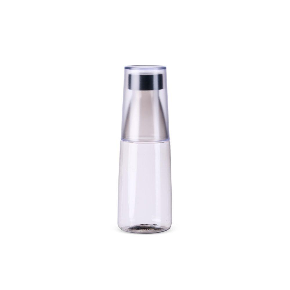 Garrafa plástica 2 em 1 550ml DR1919 na cor Fumê, brinde personalizado Sky Brindes
