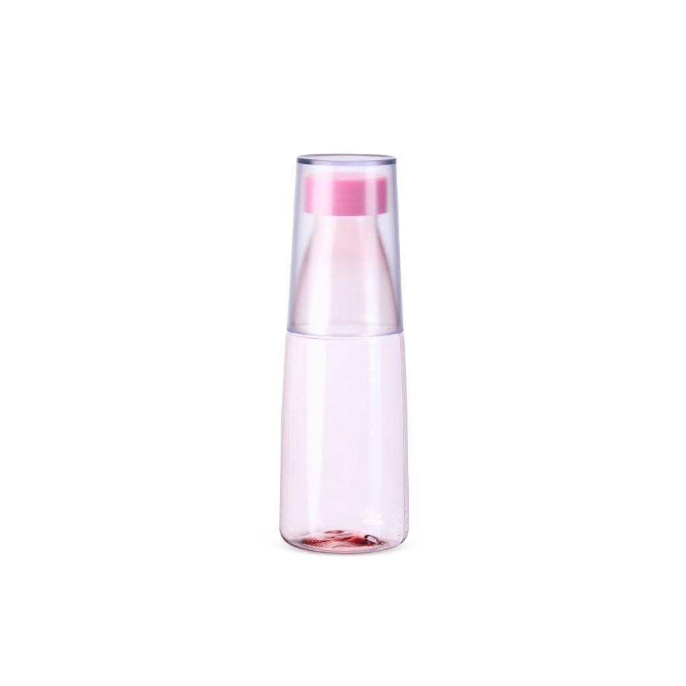 Garrafa plástica 2 em 1 550ml DR1919 na cor Rosa, brinde personalizado Sky Brindes