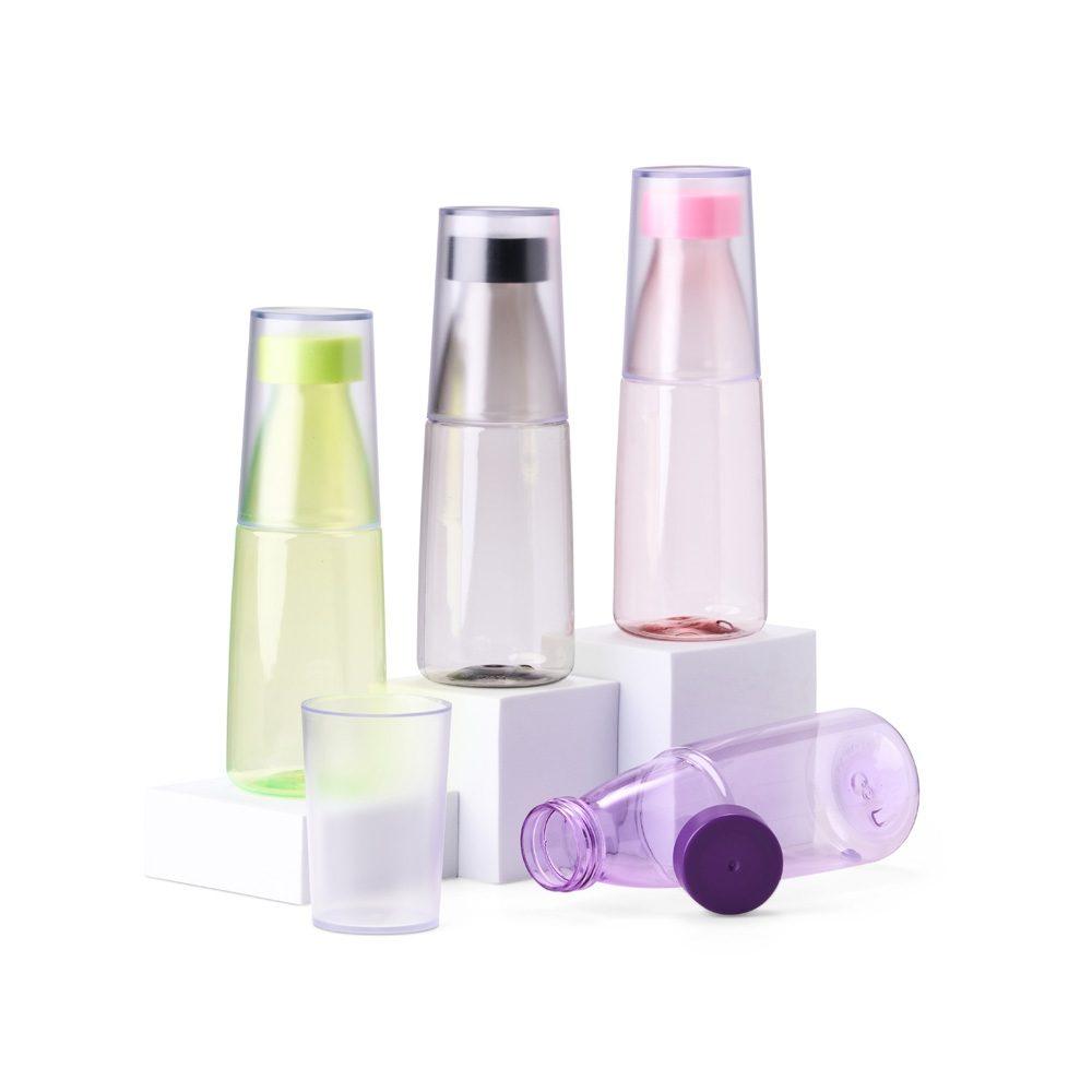 Garrafa plástica 2 em 1 550ml DR1919 na cor Roxo, brinde personalizado Sky Brindes