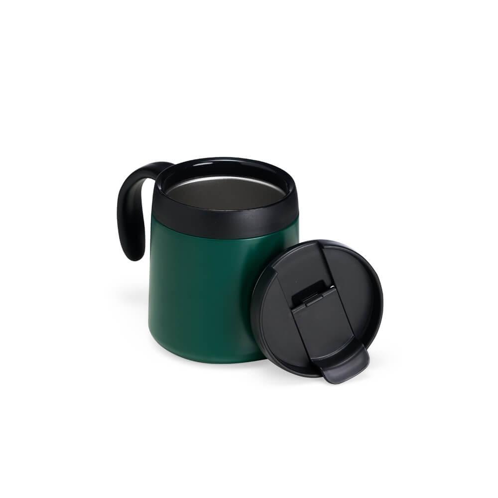 Caneca térmica 350ml DR1920 na cor Verde, brinde personalizado Sky Brindes