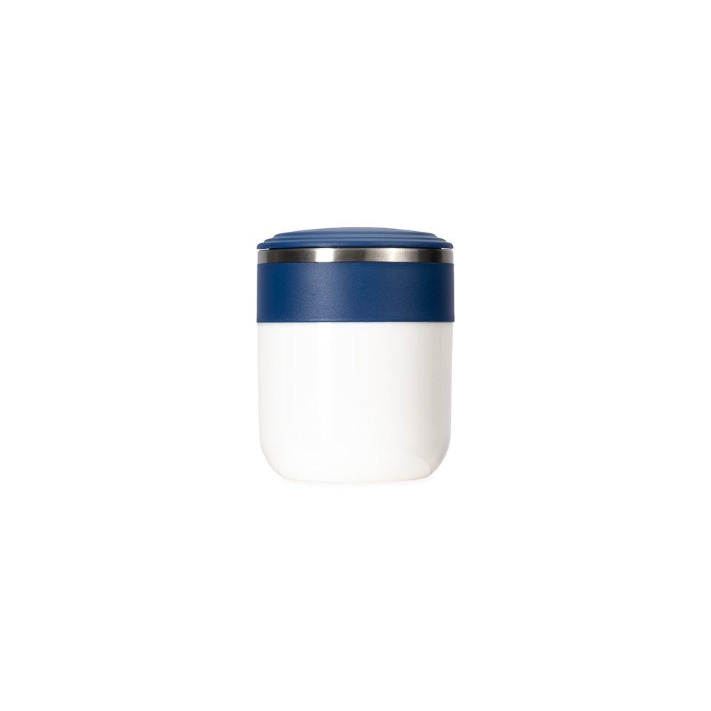 Caneca inox 350ml DR1932 na cor Rosa e branco, brinde personalizado Sky Brindes