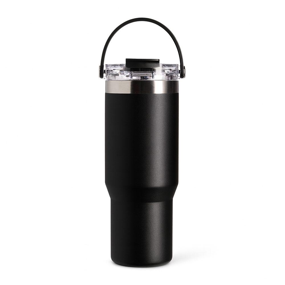 Copo térmico 900ml DR1933 na cor Preto, brinde personalizado Sky Brindes