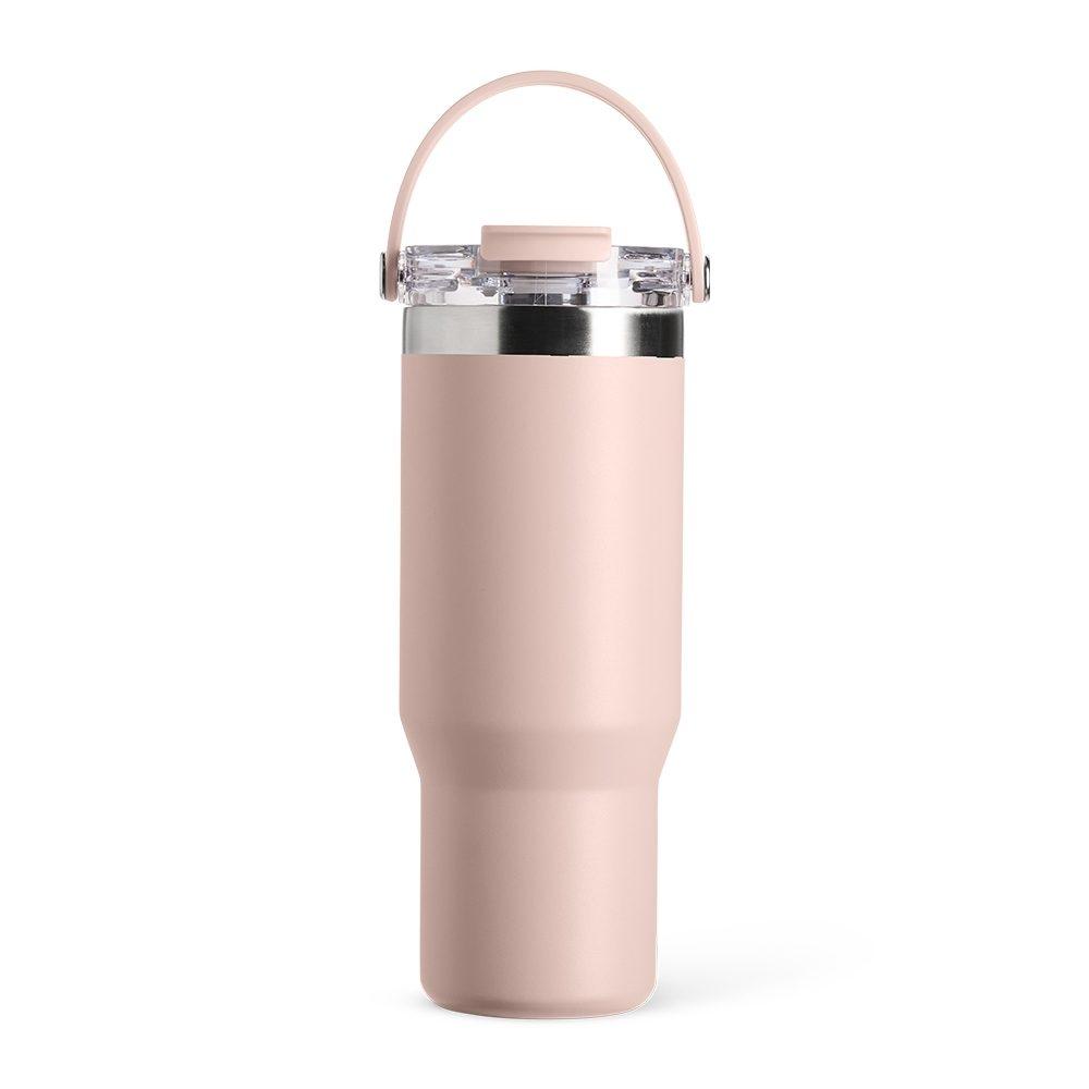 Copo térmico 900ml DR1933 na cor Rosa, brinde personalizado Sky Brindes