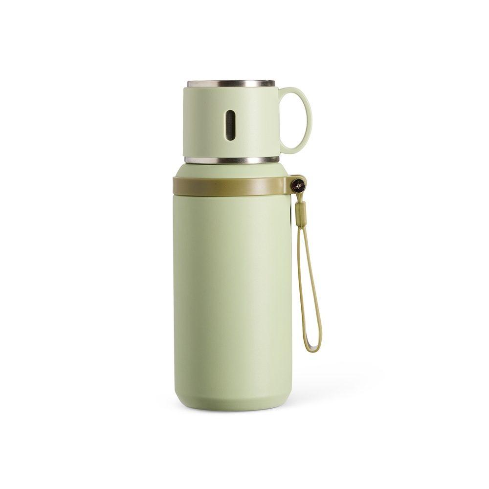 Garrafa térmica 600ml DR1939 na cor Verde, brinde personalizado Sky Brindes