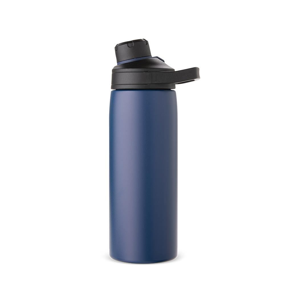 Garrafa térmica 600ml DR1944 na cor Azul escuro, brinde personalizado Sky Brindes