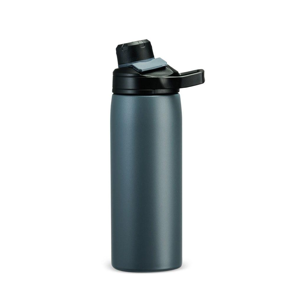 Garrafa térmica 600ml DR1944 na cor Prata e prata, brinde personalizado Sky Brindes