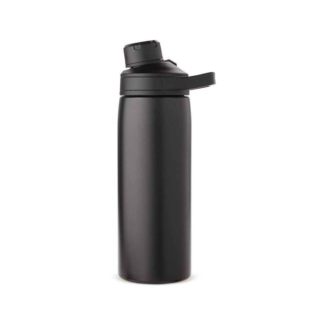 Garrafa térmica 600ml DR1944 na cor Preto, brinde personalizado Sky Brindes