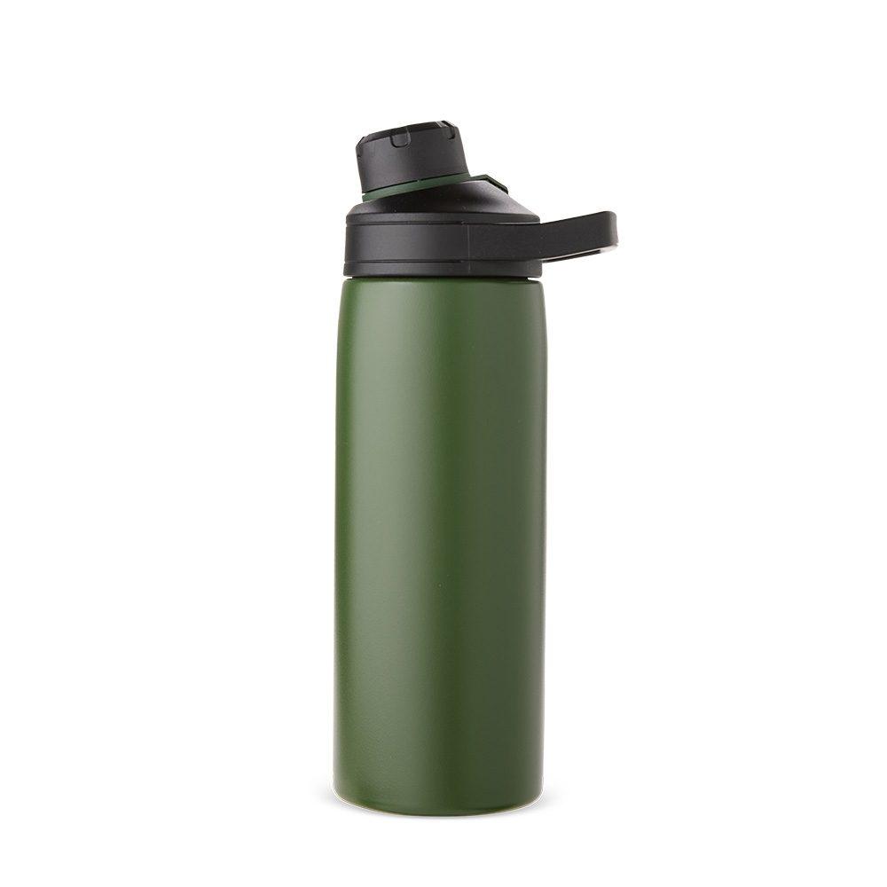 Garrafa térmica 600ml DR1944 na cor Verde, brinde personalizado Sky Brindes