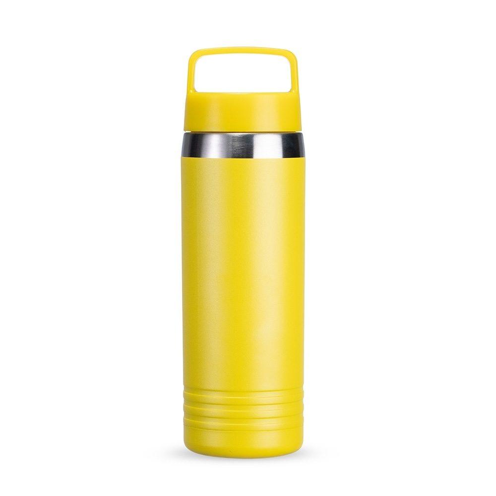 Garrafa térmica 700ml DR1955 na cor Amarelo, brinde personalizado Sky Brindes