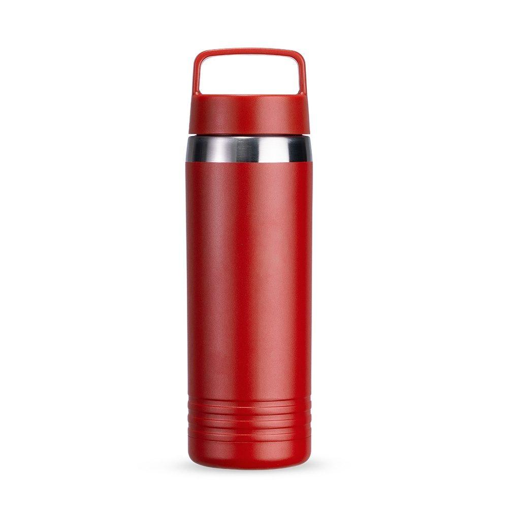 Garrafa térmica 700ml DR1955 na cor Vermelho e inox, brinde personalizado Sky Brindes