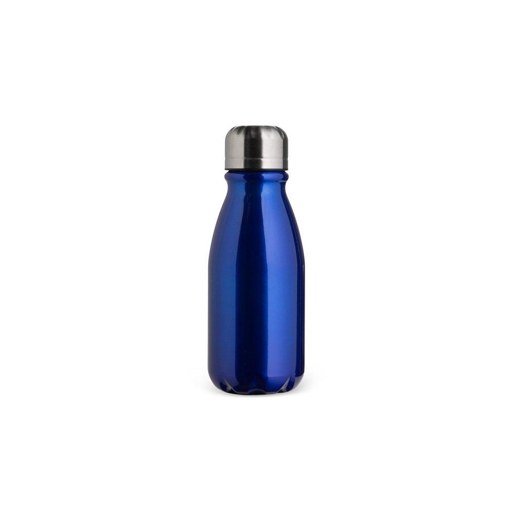 Garrafa de alumínio 400ml DR1956 na cor Azul, brinde personalizado Sky Brindes
