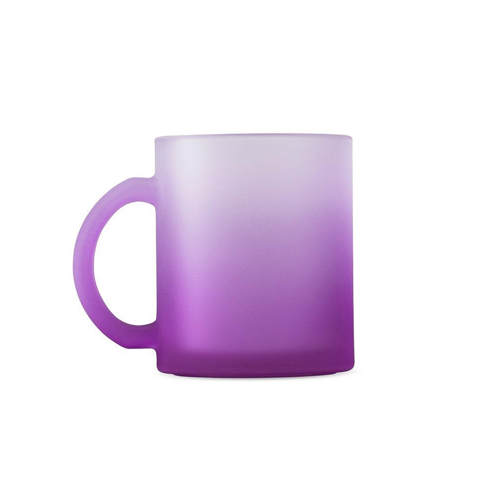 Caneca vidro 350ml DR1962 na cor Roxo, brinde personalizado Sky Brindes