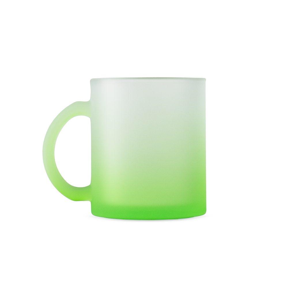 Caneca vidro 350ml DR1962 na cor Verde e verde, brinde personalizado Sky Brindes