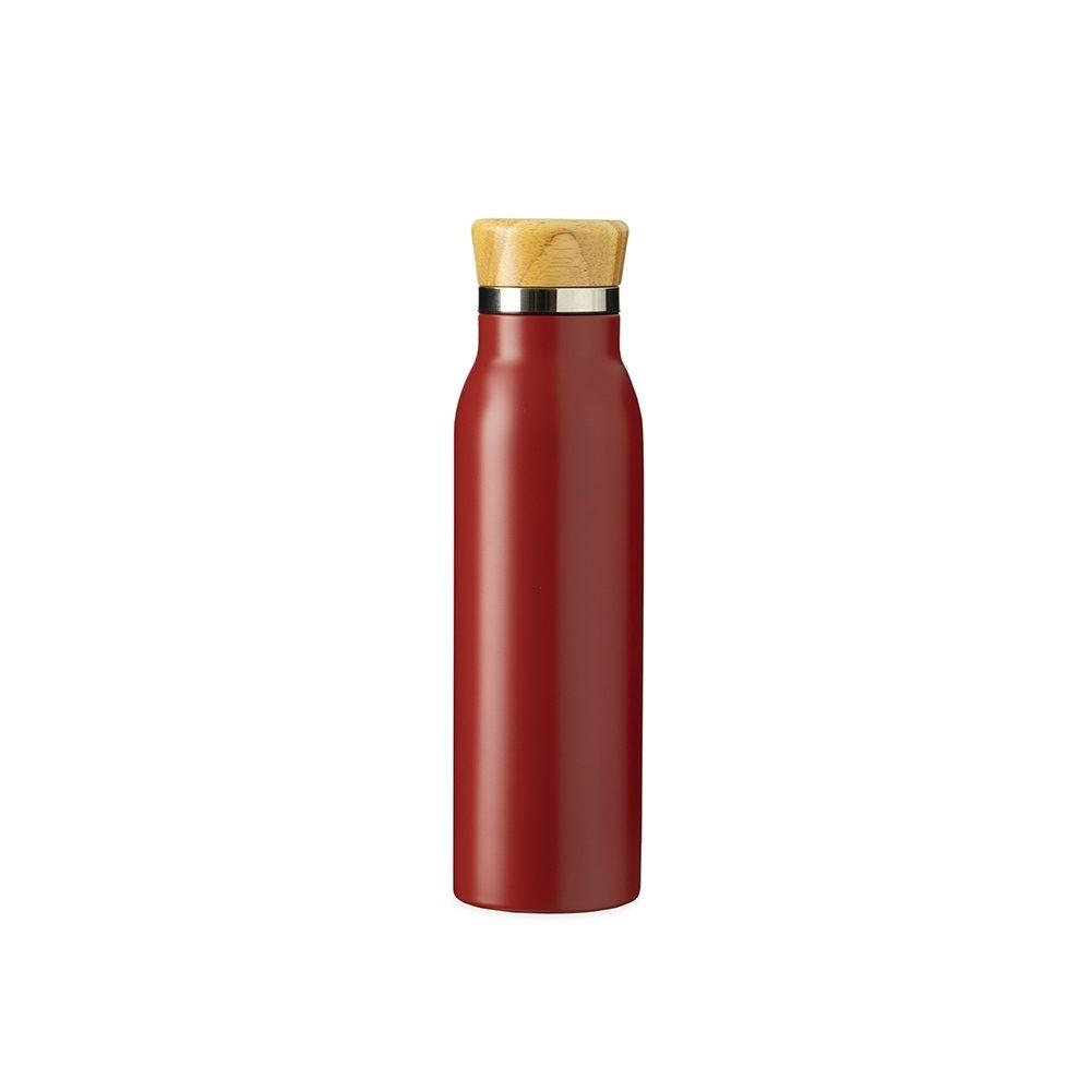 Garrafa térmica 600ml DR1963 na cor Vermelho e inox, brinde personalizado Sky Brindes