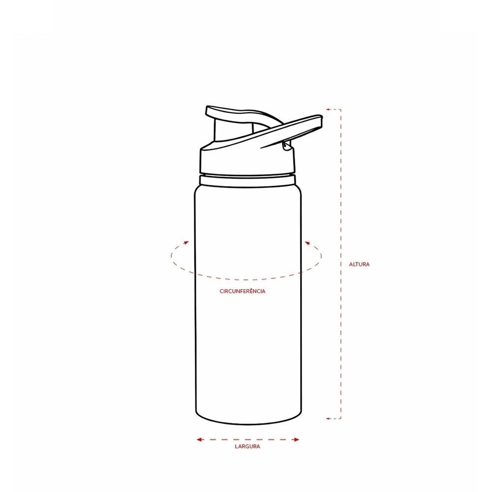 Squeeze alumínio 650ml DR1964 na cor Branco, brinde personalizado Sky Brindes