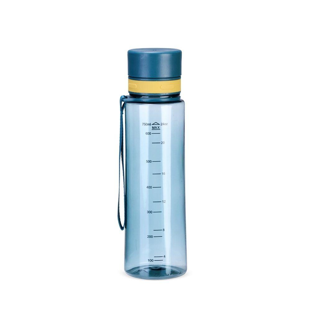 Garrafa plástica 780ml DR1965 na cor Azul e prata, brinde personalizado Sky Brindes