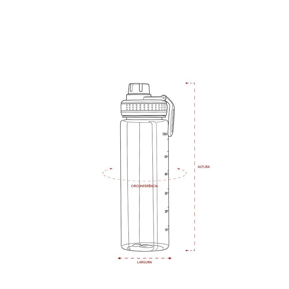 Garrafa plástica 750ml DR1967 na cor Verde, brinde personalizado Sky Brindes