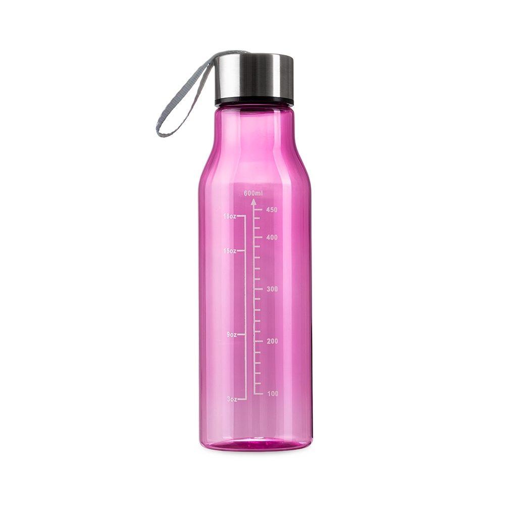 Garrafa plástica 615ml DR1969 na cor Rosa, brinde personalizado Sky Brindes