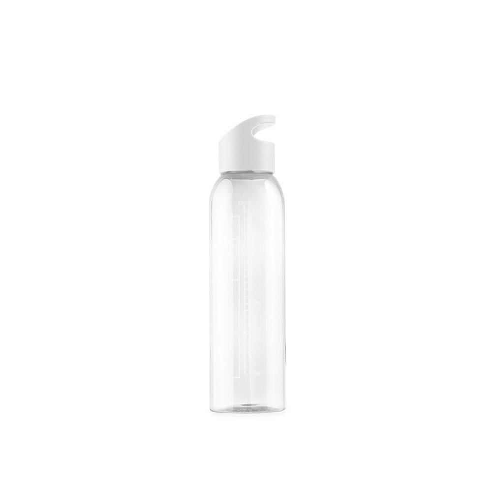 Garrafa plástica 700ml DR1977 na cor Branco, brinde personalizado Sky Brindes