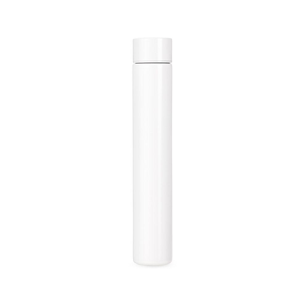 Garrafa inox 250ml DR1980 na cor Branco, brinde personalizado Sky Brindes