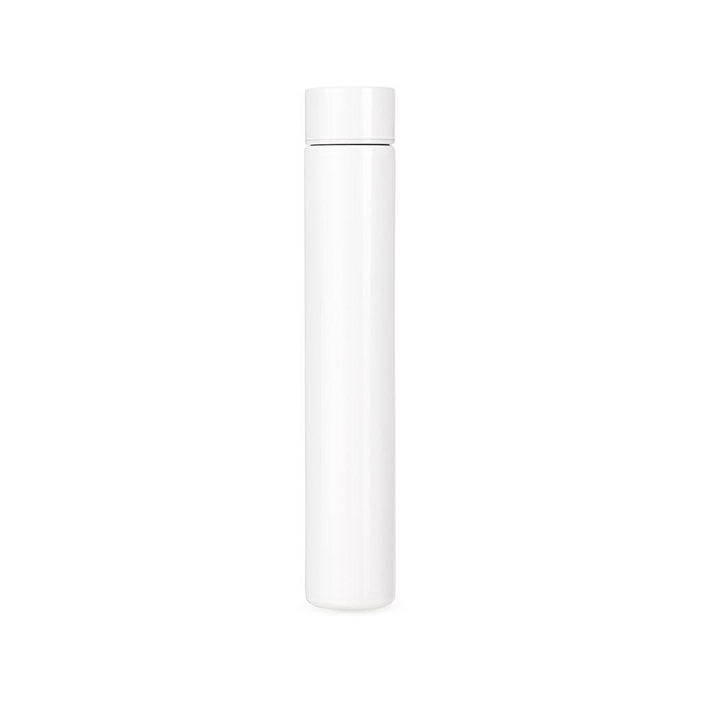 Garrafa inox 250ml DR1980 na cor Branco, brinde personalizado Sky Brindes