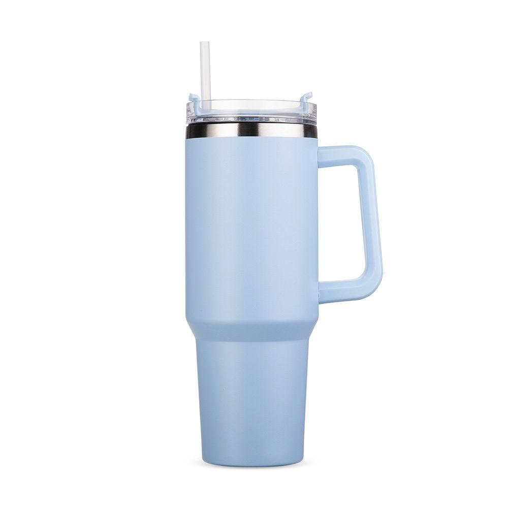 Caneca térmica 1,2l DR1984 na cor Azul celeste, brinde personalizado Sky Brindes