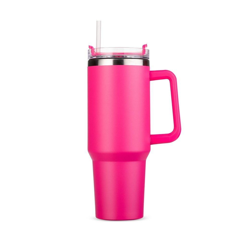 Caneca térmica 1,2l DR1984 na cor Rosa e rosa, brinde personalizado Sky Brindes