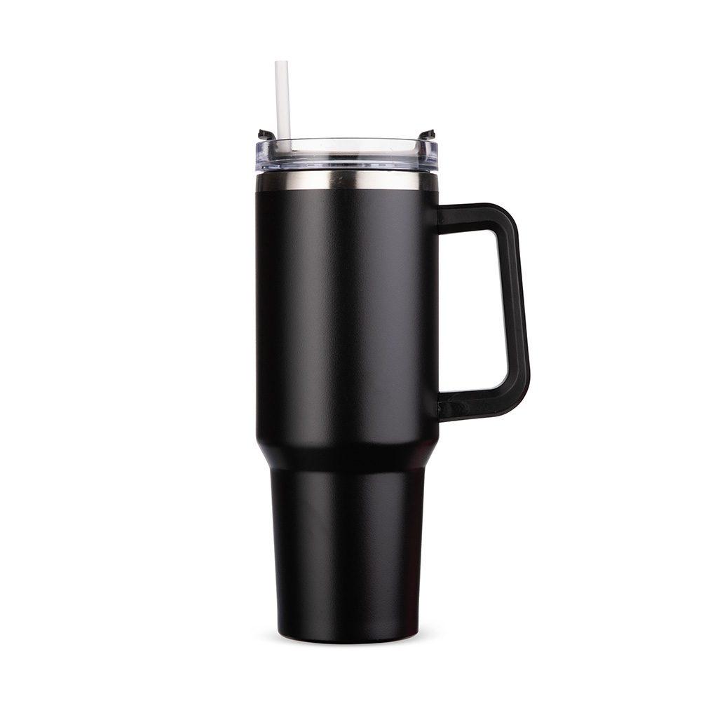 Caneca térmica 1,2l DR1984 na cor Preto, brinde personalizado Sky Brindes