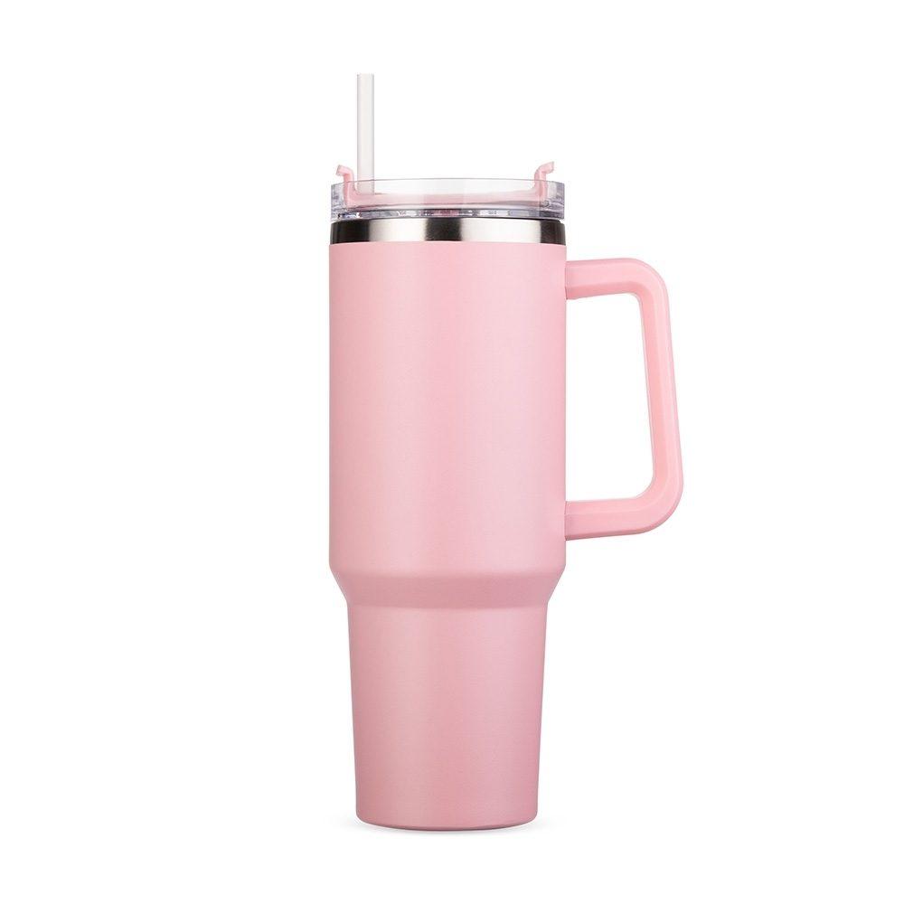 Caneca térmica 1,2l DR1984 na cor Rosa, brinde personalizado Sky Brindes