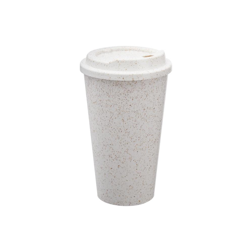 Copo fibra de arroz 550ml DR1998 na cor Bege, brinde personalizado Sky Brindes