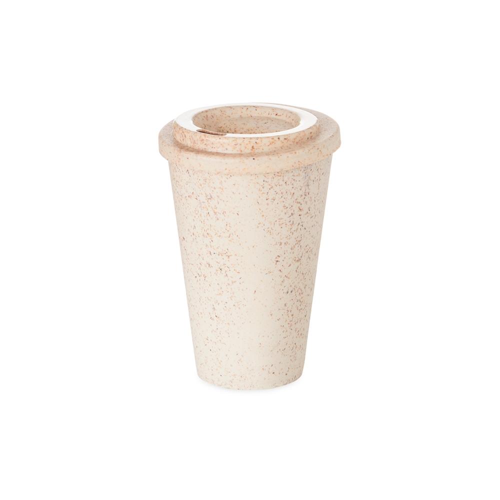 Copo fibra de madeira 400ml DR2001 na cor Bege, brinde personalizado Sky Brindes
