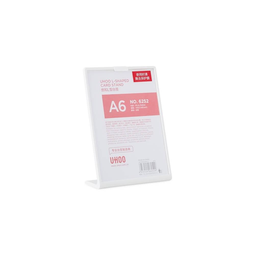 Expositor Porta Retrato A6 DV1233 na cor Branco, brinde personalizado Sky Brindes