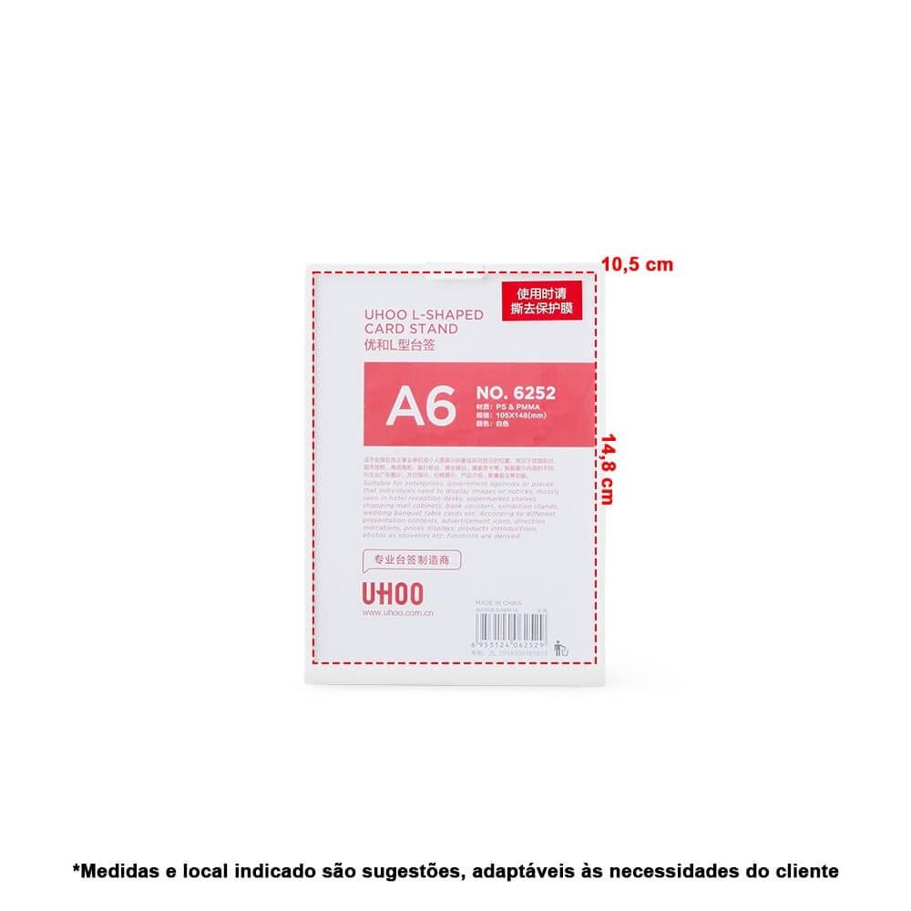 Expositor Porta Retrato A6 DV1233 na cor Branco, brinde personalizado Sky Brindes