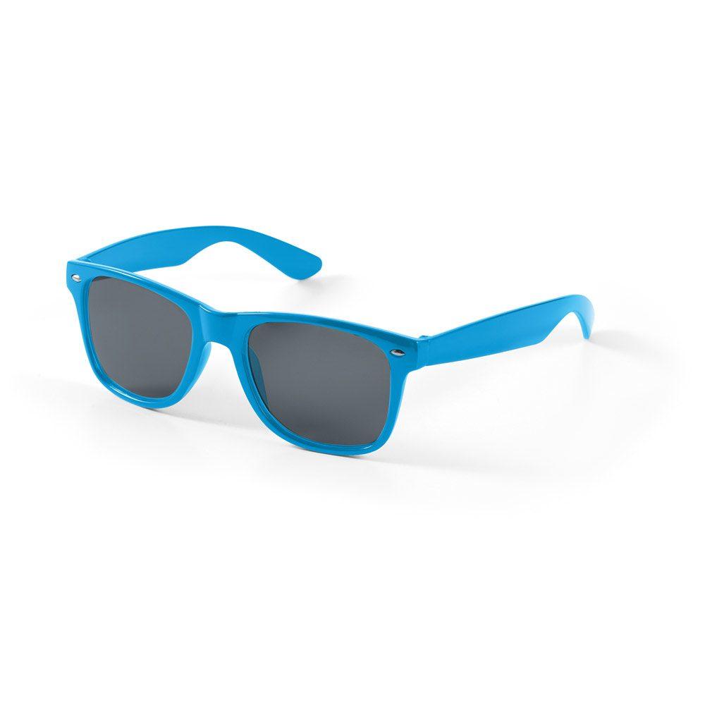 Óculos de sol em PC DV1238 na cor Azul claro, brinde personalizado Sky Brindes