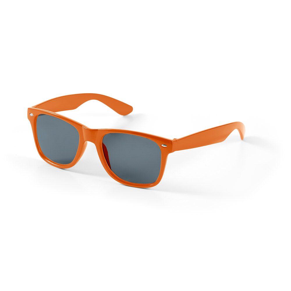 Óculos de sol em PC DV1238 na cor Laranja, brinde personalizado Sky Brindes