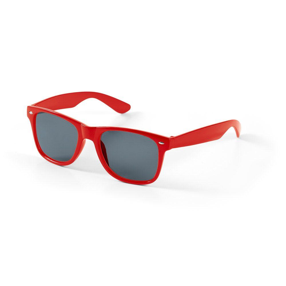 Óculos de sol em PC DV1238 na cor Vermelho, brinde personalizado Sky Brindes
