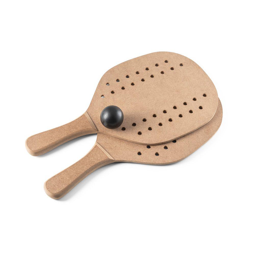 Raquetes de praia DV1277 na cor Natural, brinde personalizado Sky Brindes
