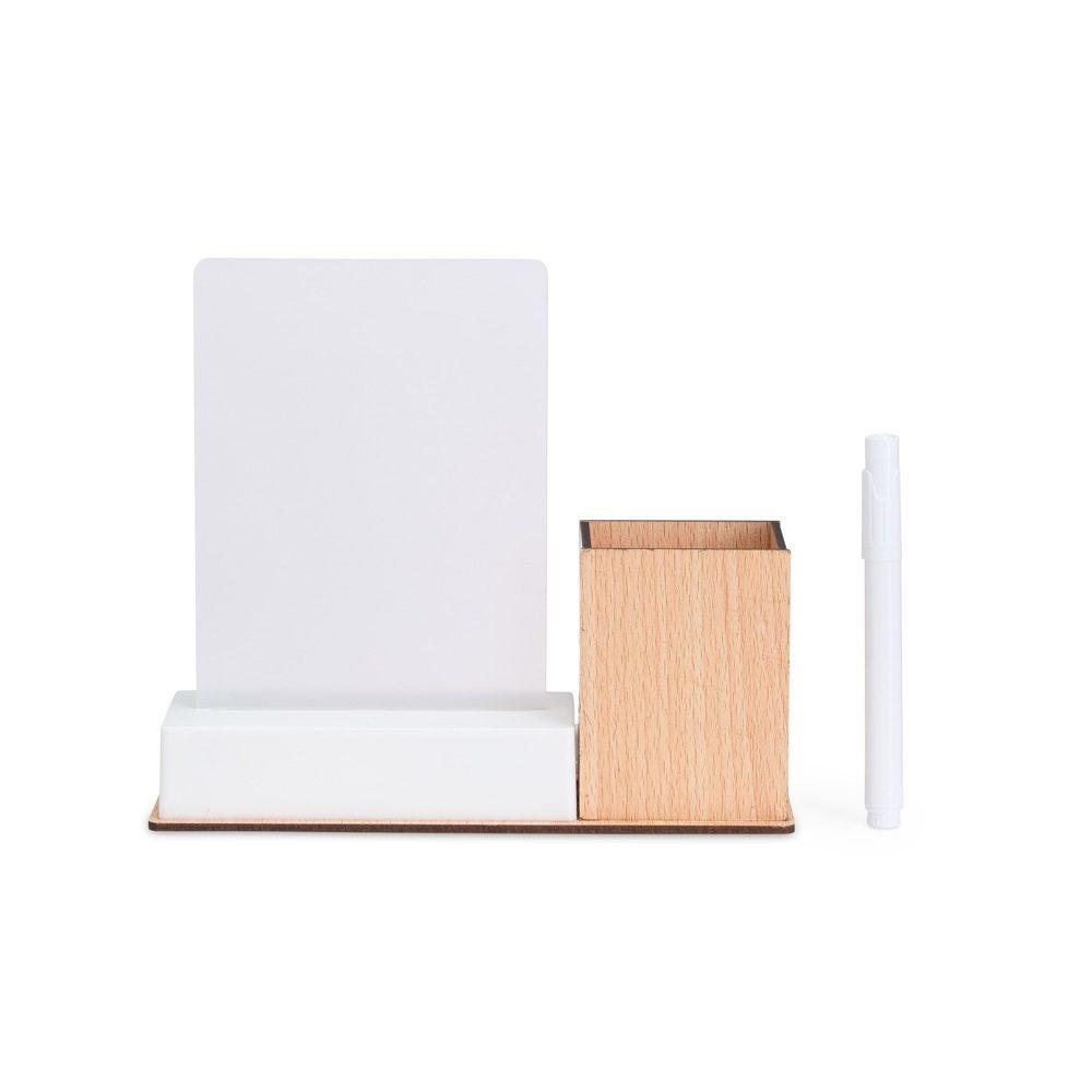 Organizador de Mesa com Led DV1280 na cor Natural, brinde personalizado Sky Brindes