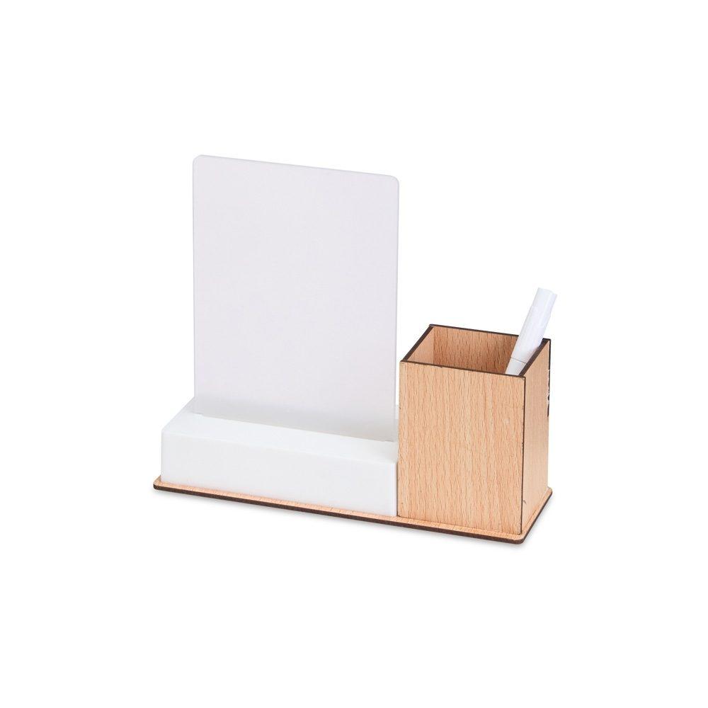 Organizador de Mesa com Led DV1280 na cor Natural, brinde personalizado Sky Brindes
