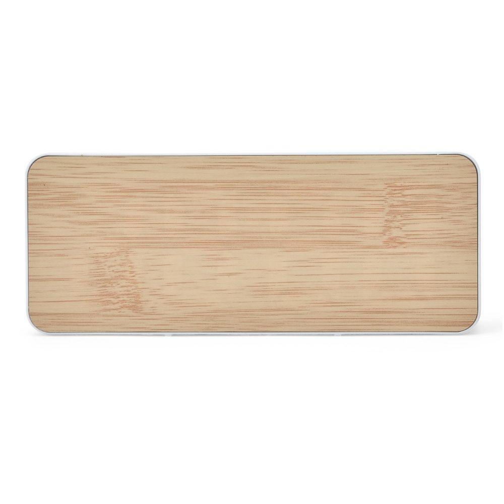 Relógio Despertador Plástico DV1281 na cor Branco, brinde personalizado Sky Brindes