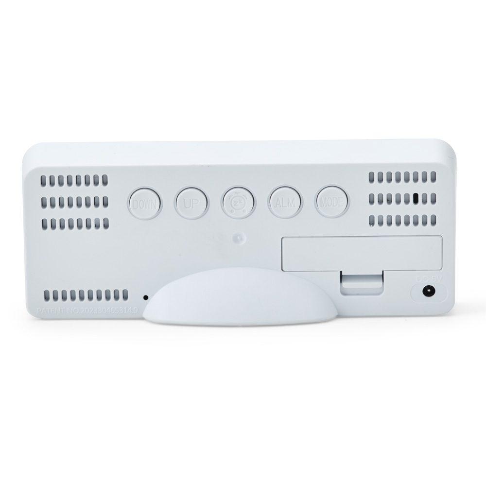 Relógio Despertador Plástico DV1281 na cor Branco, brinde personalizado Sky Brindes