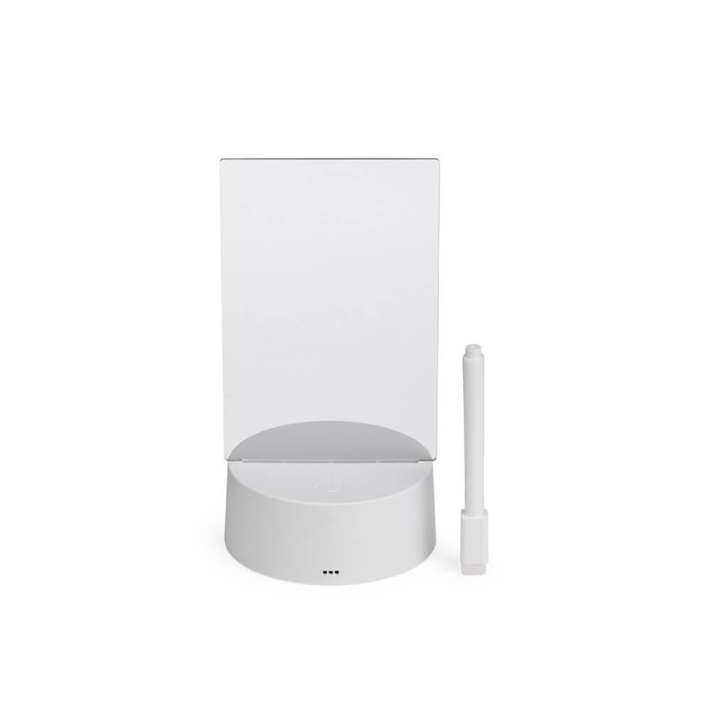 Luminária Led de Mesa 3D DV1290 na cor Branco, brinde personalizado Sky Brindes