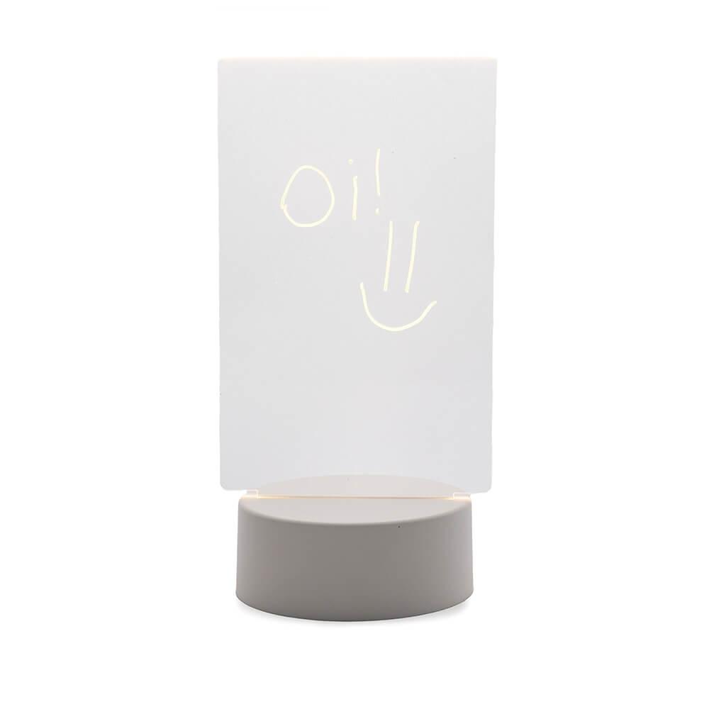 Luminária Led de Mesa 3D DV1291 na cor Branco, brinde personalizado Sky Brindes