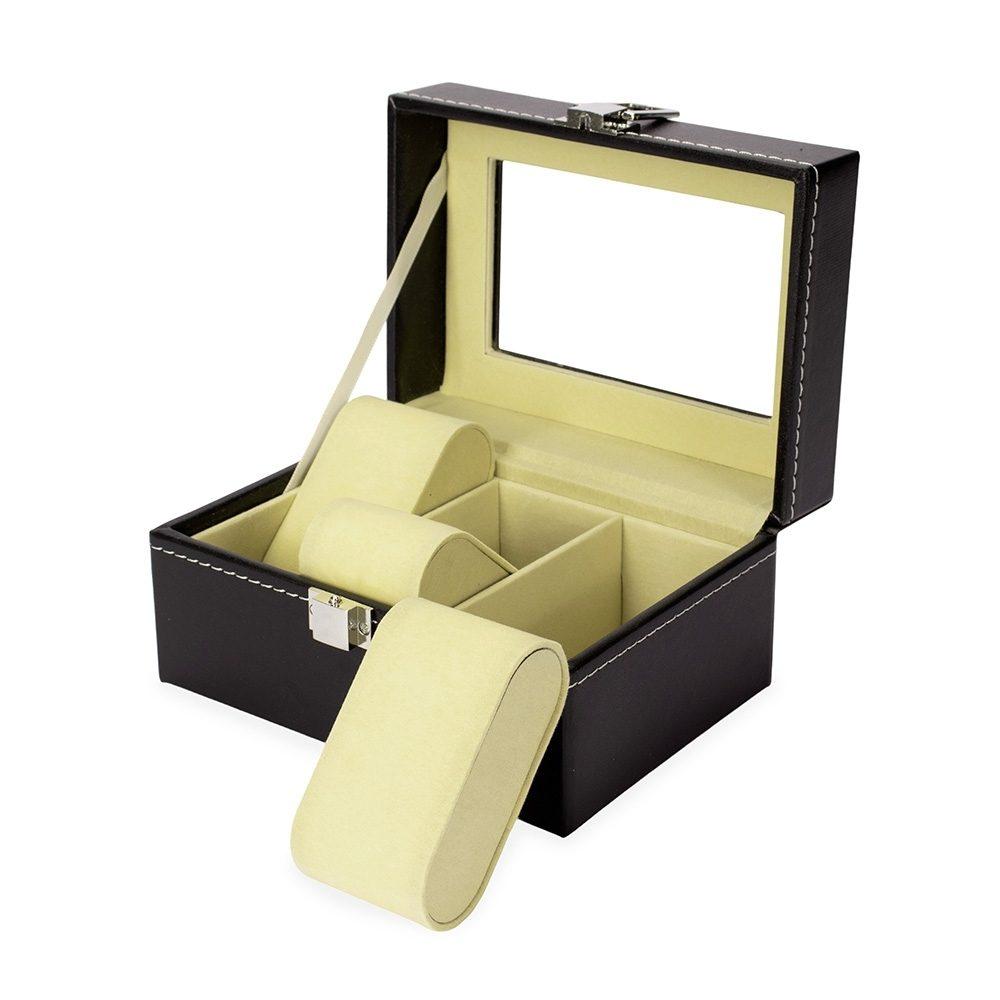 Porta-Relógios DV1296 na cor Preto, brinde personalizado Sky Brindes