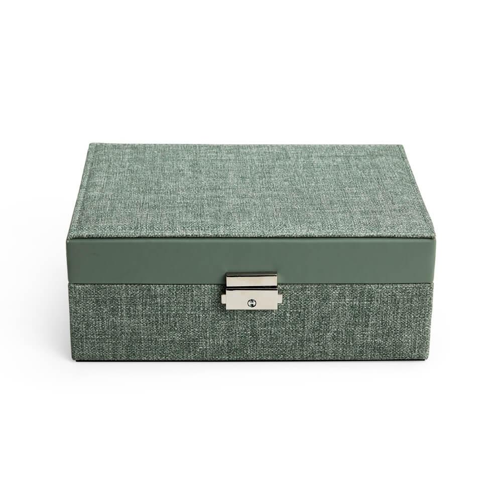 Porta-joias em Poliuretano DV1297 na cor Verde, brinde personalizado Sky Brindes